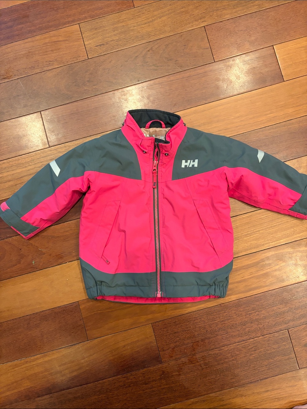Helly Hansen Kids Pink and Gray Waterproof Shell Jacket